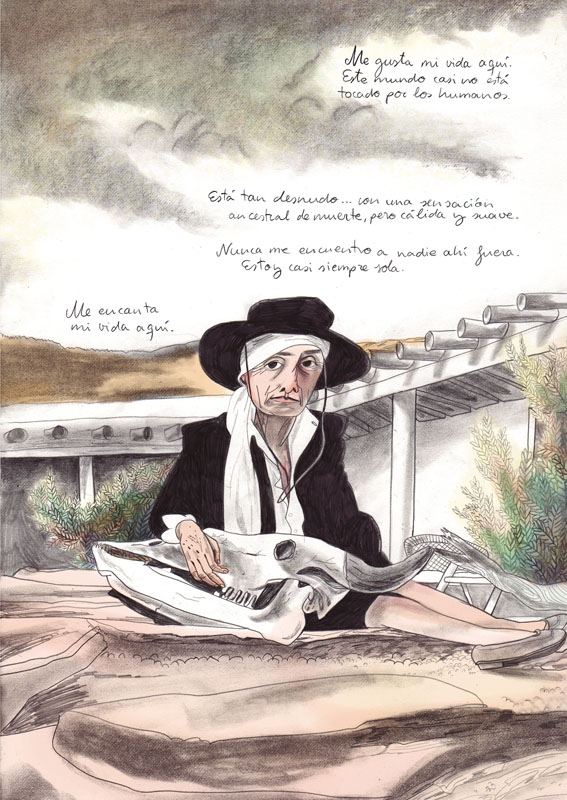 Georgia O'Keeffe por María Herreros en el cómic de Astiberri y Museo Thyssen
