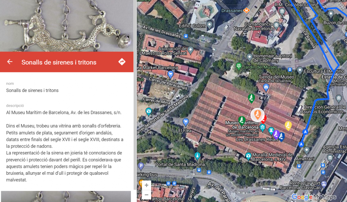"Sirenes de Barcelona" en Google Maps