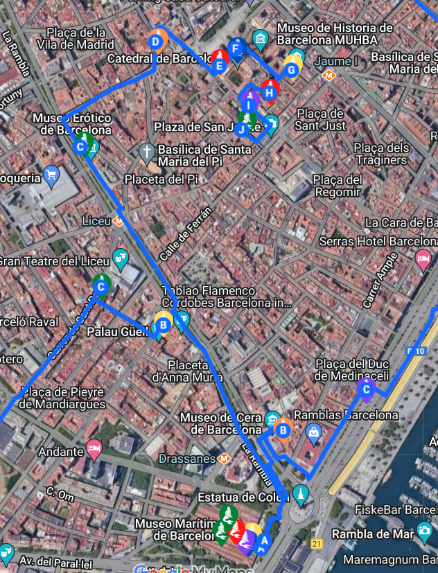 "Sirenes de Barcelona" en el Google Maps